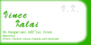 vince kalai business card